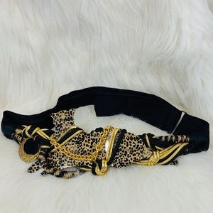 Carolyn Tanner vintage 80s Cheetah Braided Belt